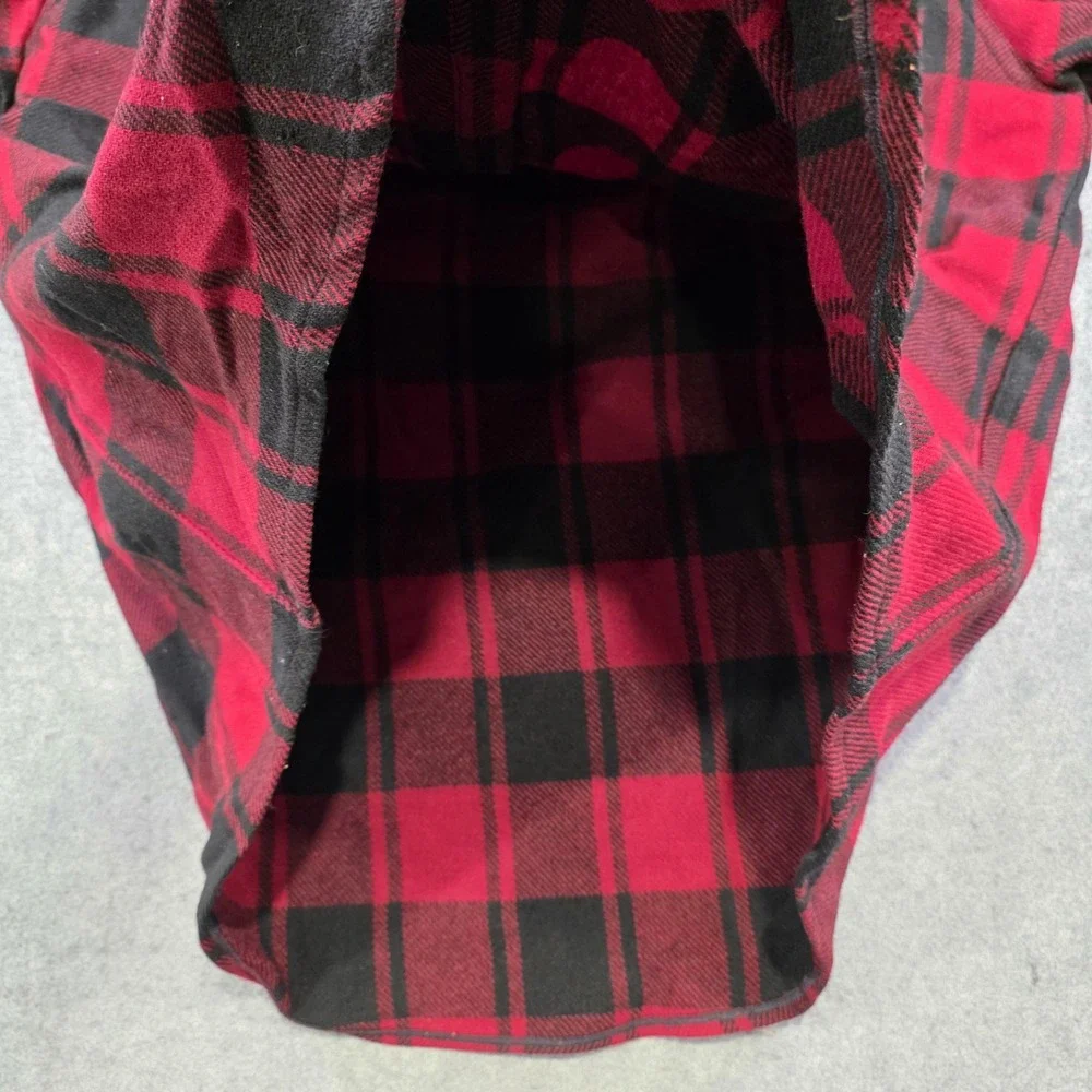 L.L. Bean Shirt Mens XL Red Plaid Long Sleeve Flannel Button Up Wool USA Buffalo